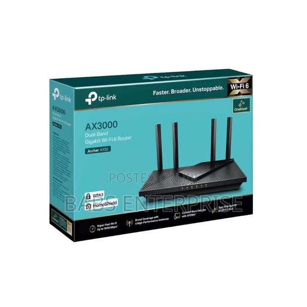 Tp-link Archer Ax55 Ax3000 Dual Band Gigabit Wi-fi 6 Router · Photo 1