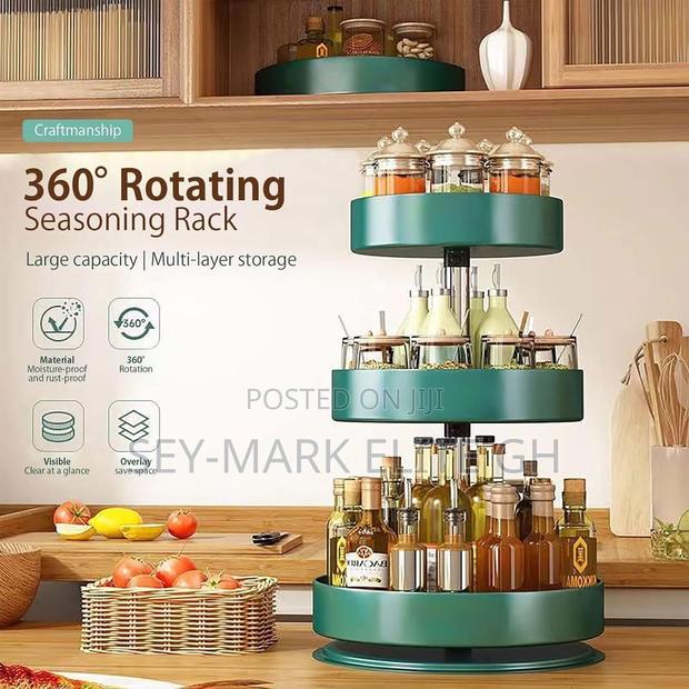 3 Tier Rotation Multifunctional Spice Rack · Photo 3