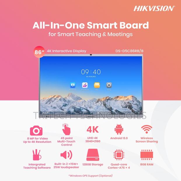 Hikvision Ds-D5c86rb/B 86-Inch Interactive Display With Webcam · Photo 1