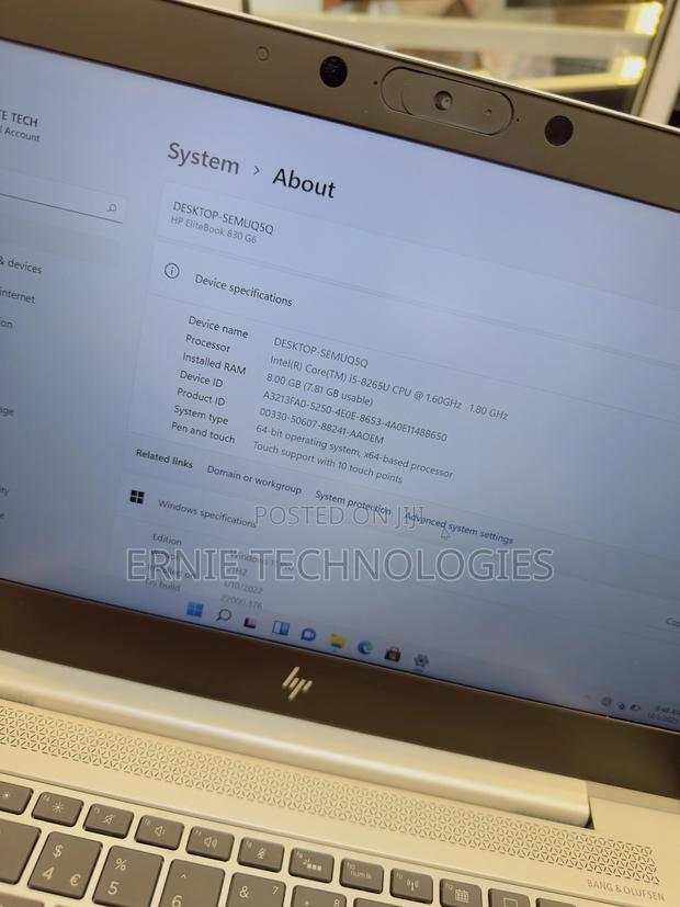 Laptop HP EliteBook 830 G6 8GB Intel Core i5 SSD 256GB · Photo 8