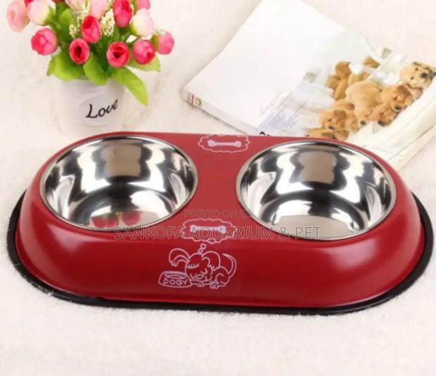 Double Metallic Dog Bowl · Photo 1