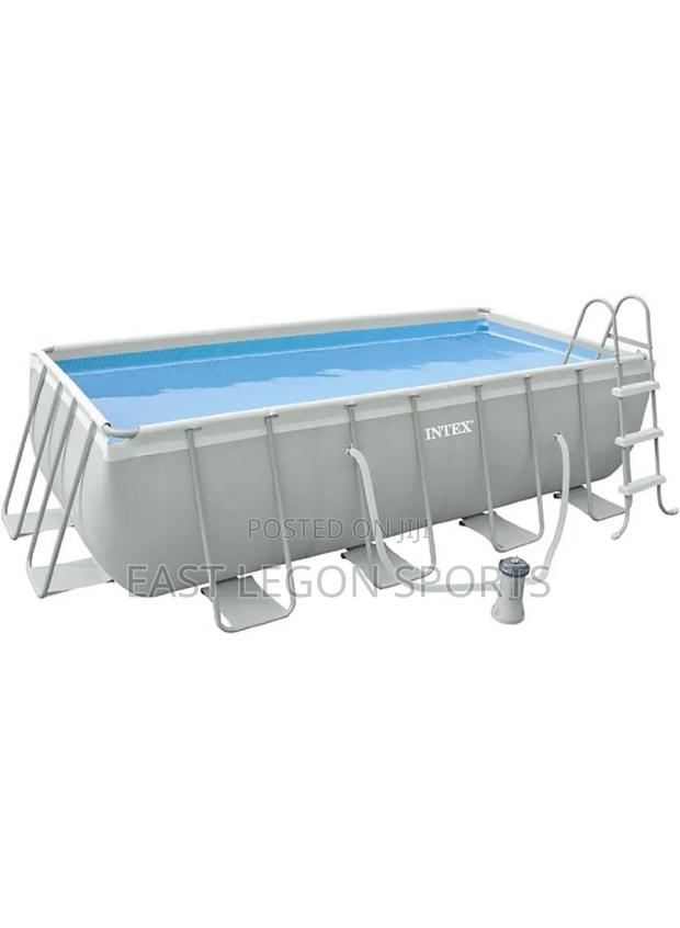 No Pump Regtangular Metal Frame Swimming Pool 14ft 402 Cm 4m No Ladder · Photo 1