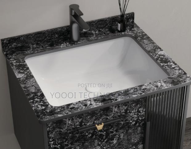 Solid Wood Multi Storage Bathroom Cabinet Basin · Photo 3