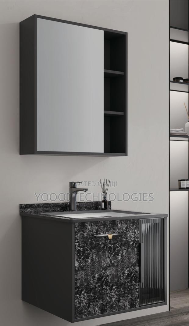 Solid Wood Multi Storage Bathroom Cabinet Basin · Photo 1