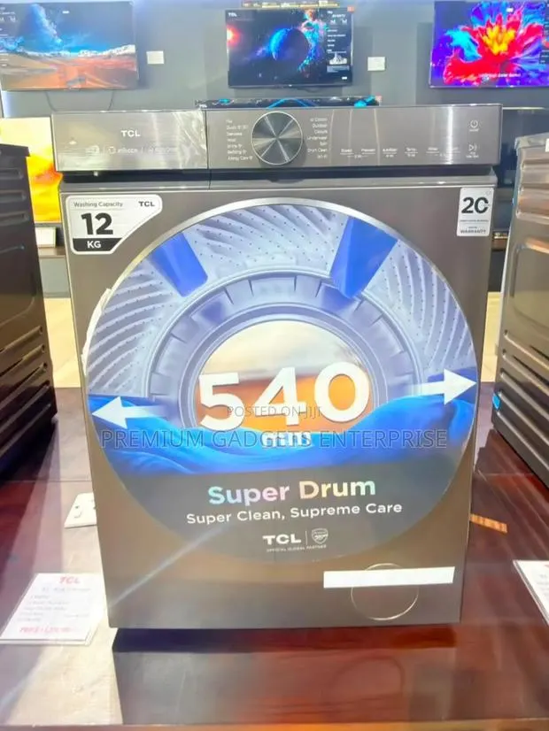 TCL Super Drum Series C5 Front Load Washer 12kg – C512FLG