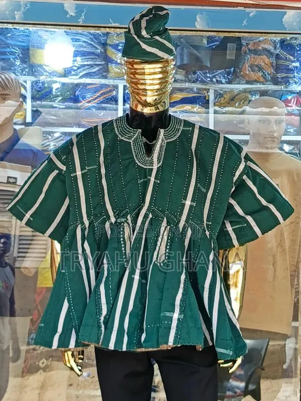Buy Authentic Ghanaian Smock | Fugu + Hat Set – Tryahu Price in Ghana · Photo 1
