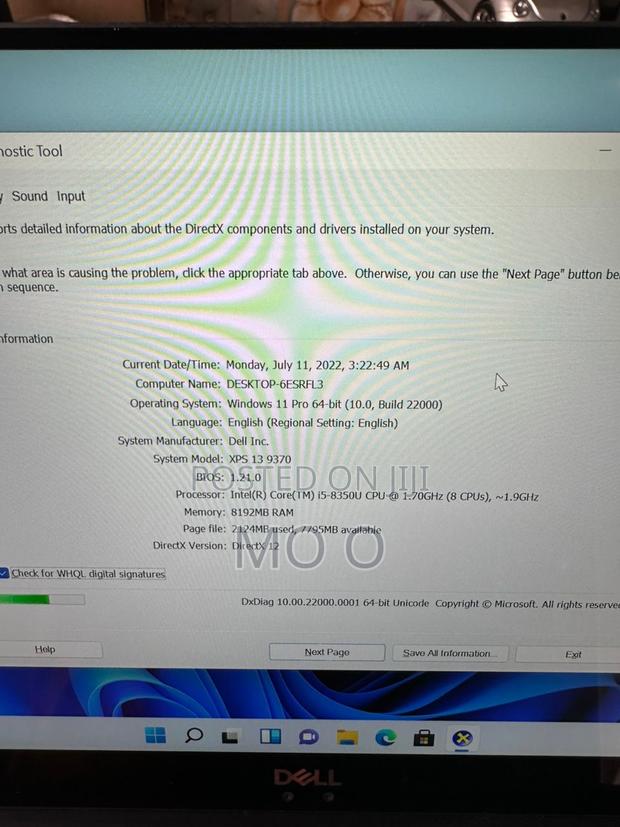 Laptop Dell XPS 13 8GB Intel Core I5 SSD 256GB · Photo 2
