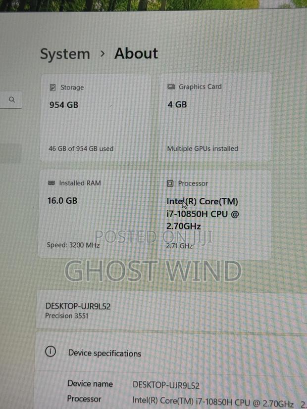 Laptop Dell Precision 15 3551 16GB Intel Core i7 SSD 1T · Photo 4