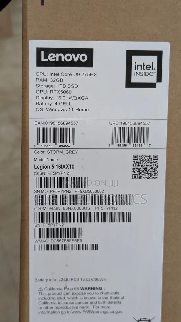 New Laptop Lenovo Legion 5 32GB Intel Core Ultra 9 SSD 1T · Photo 2