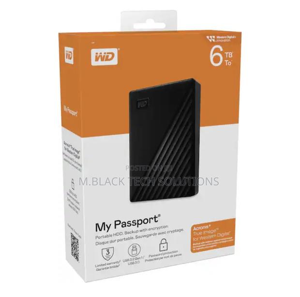 6tb Wd - My Passport External Usb 3.0 Portable Hard Drive · Photo 1