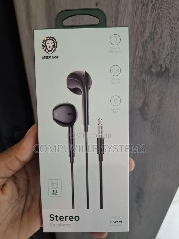 Green Lion Stereo Earphone , Audio Jack · Photo 1