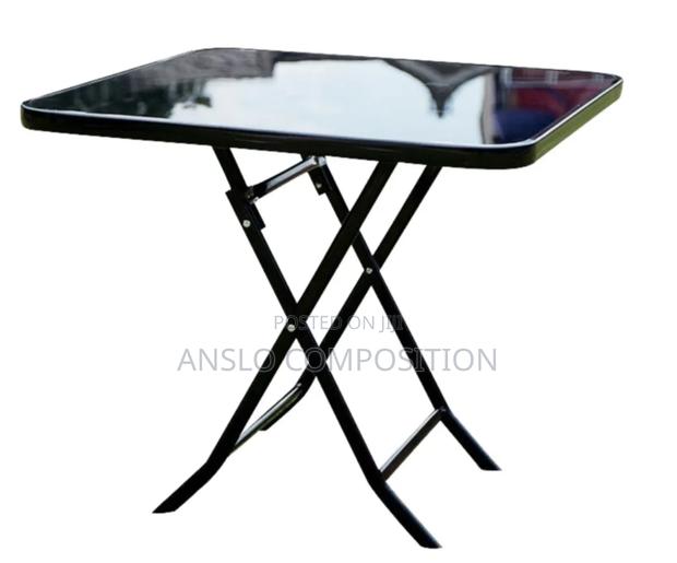 Tempered Glass Folding Table · Photo 1