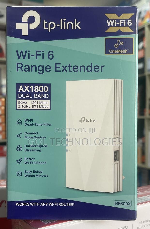 Tp-Link Wi-Fi 6 Range Extender Ax1800 Dual Band Mesh Extender Re600x · Photo 1