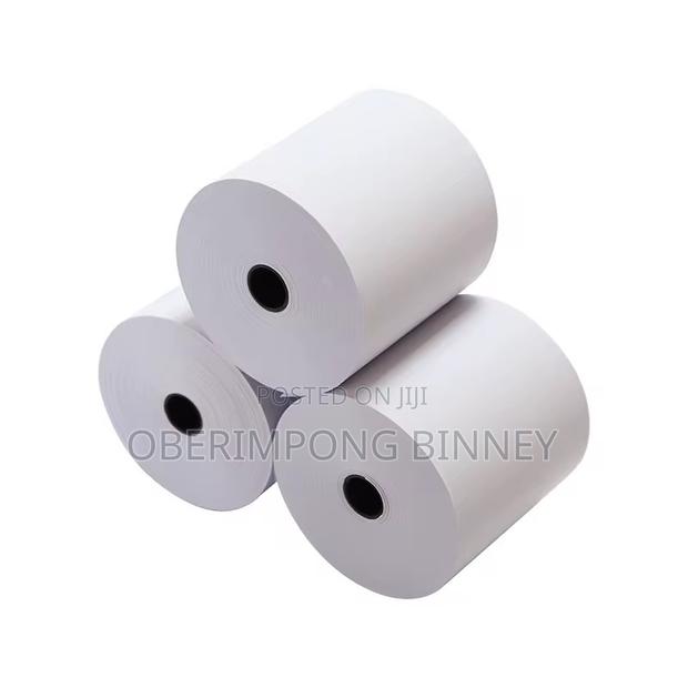 Thermal Paper Rolls 80x80mm Thick and Clear 50 Pieces in the Box · Photo 1