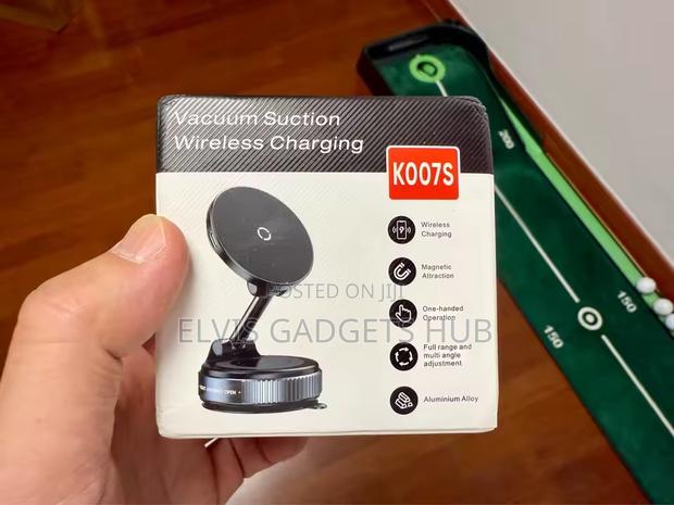 Vacuum Suction 15w Wireless Charging Phone Holder Mount · Photo 5