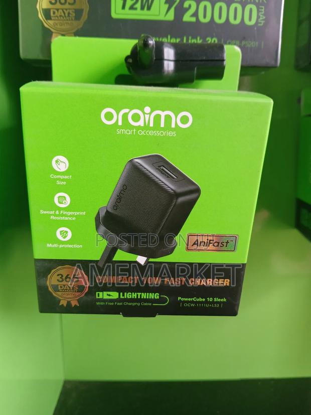 Oraimo Anifast 10w Lightning iPhone Compact Fast Charger · Photo 3