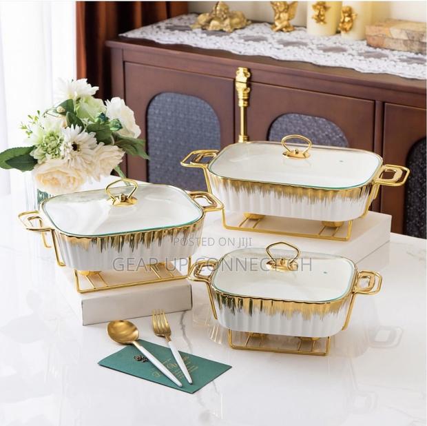 3 Pieces Ceramic Chafing Dishes · Photo 1