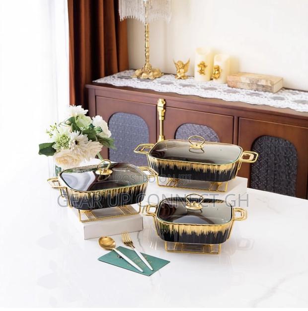 3 Pieces Ceramic Chafing Dishes · Photo 2