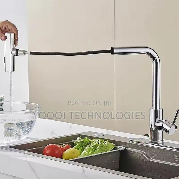 Quality Chrome Kitchen Waterfall Pull Out Faucet/Tap Mixer ( Hot/Cold) · Photo 2