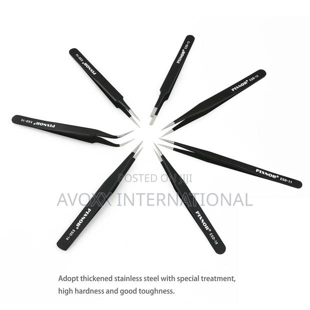 Pixnor Precision Tweezer Set - 7pcs Anti-static Tweezers Set S.Stel · Photo 2