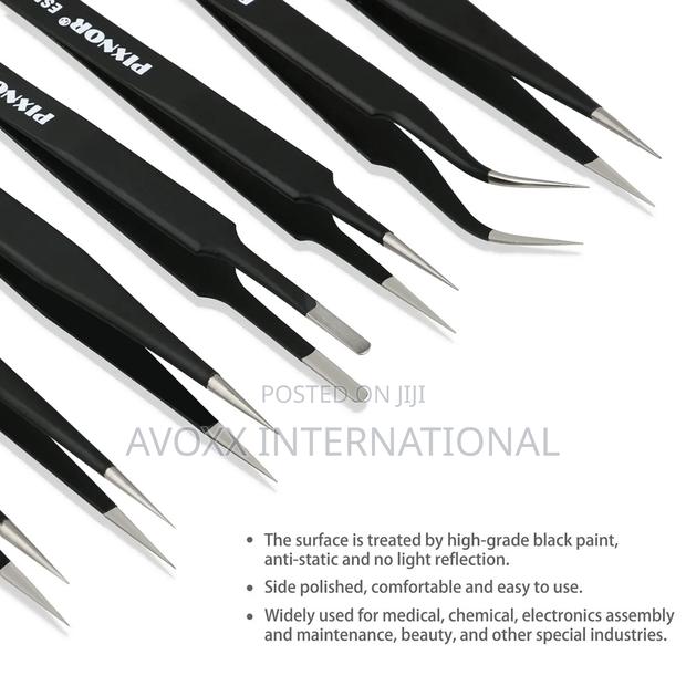 Pixnor Precision Tweezer Set - 7pcs Anti-static Tweezers Set S.Stel · Photo 6