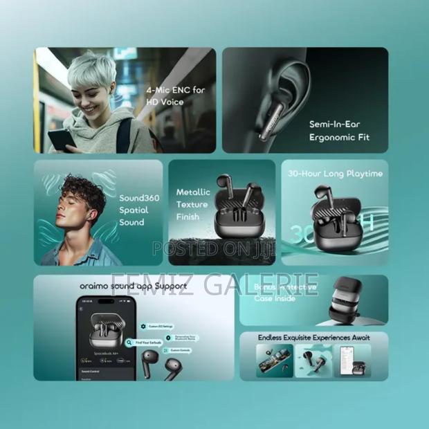 Oraimo Spacebuds Air+ Metallic Texture Ipx4 True Wireless Earbuds · Photo 4
