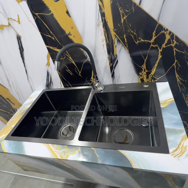Double Nano Kitchen Sink With Tray And Tap · Photo 3