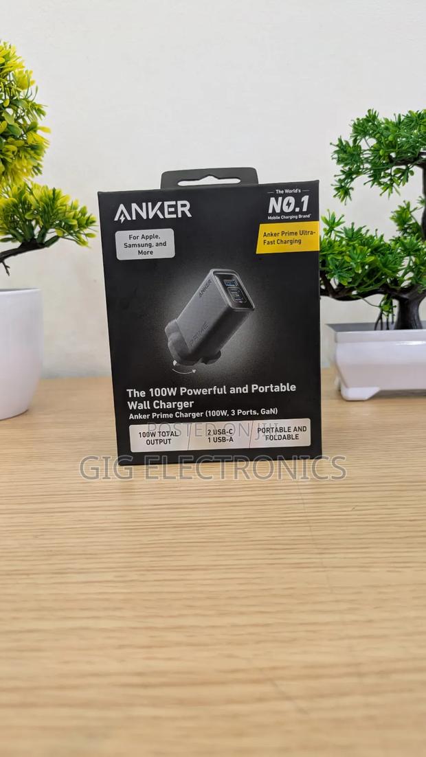 Anker Prime Charger 100w Usb C Foldable Charger 3-port Gan A2688 · Photo 1