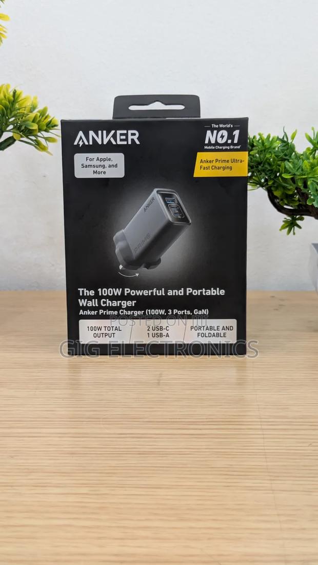 Anker Prime Charger 100w Usb C Foldable Charger 3-port Gan A2688 · Photo 3
