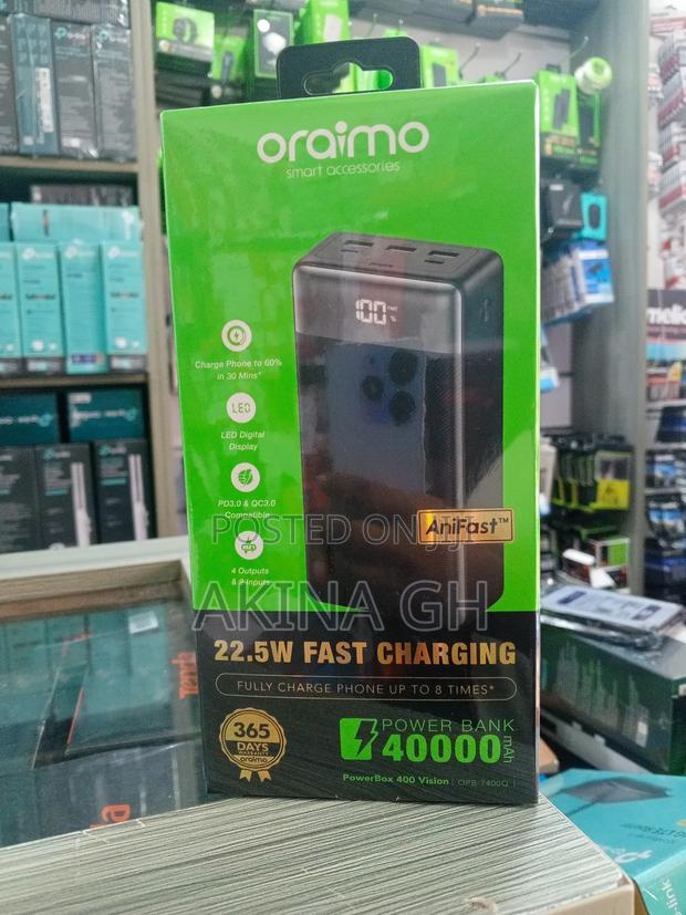 Oraimo 22.5w Fast Charging Power Bank 40000 Mah · Photo 1