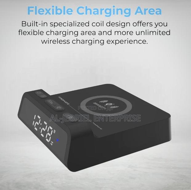 Promate Wireless Charging Station With Clock · Photo 2