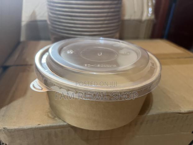Kraft Paper Bowl + Lid(3 Sizes Available!) for Salad, Noodle, Rice Etc · Photo 1