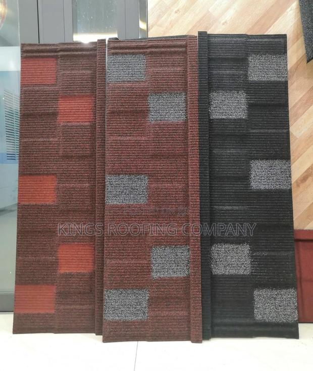 Combination of Red and Coffee Brown and Black Shingle Tiles · Photo 1