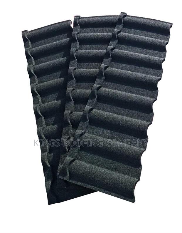Three Black Milano Euro Roofing Tiles · Photo 1