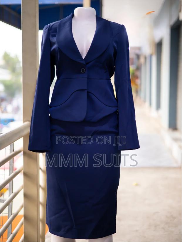 Quality And Classic Ladies Skirt Suit In Blue-black ( Long Skirt ) · Photo 1