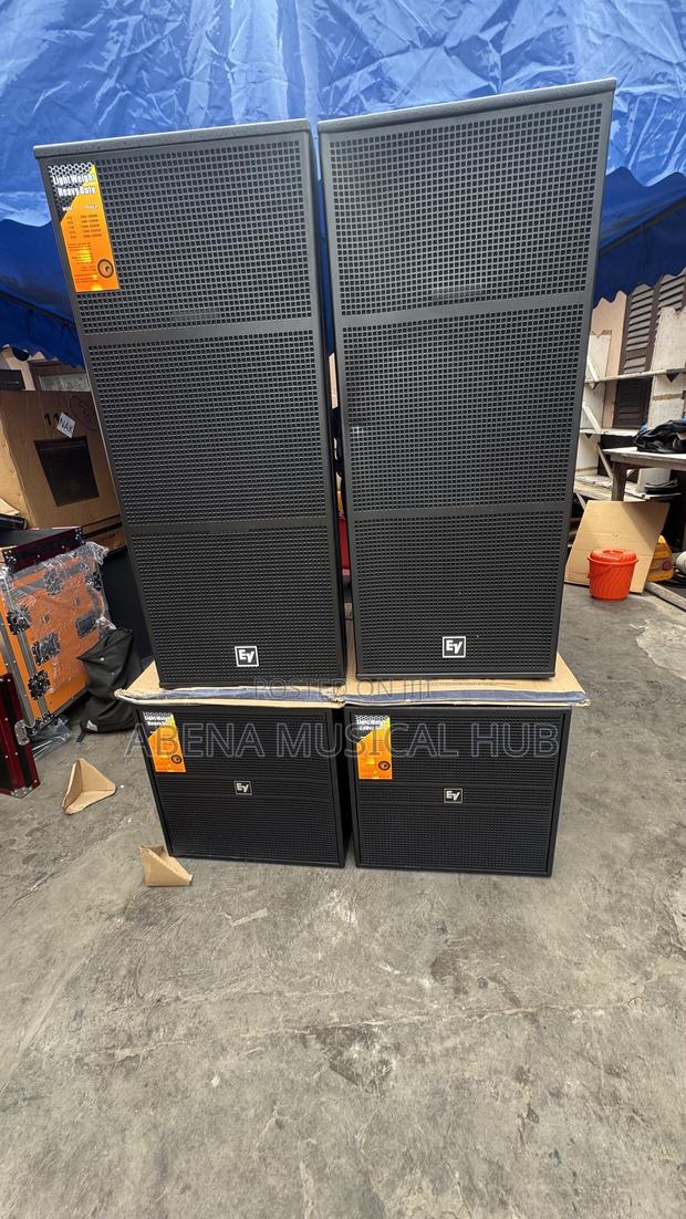 Ev Single Bass Speaker With Full Range Speaker and Complete Rack · Photo 1