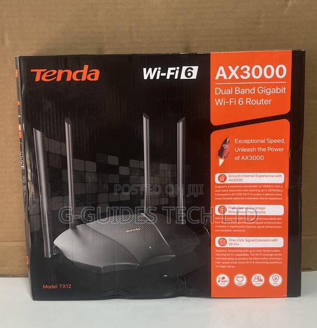Tenda Ax3000 Dual Band Gigabit Wi-fi 6 Router Tx12 · Photo 1