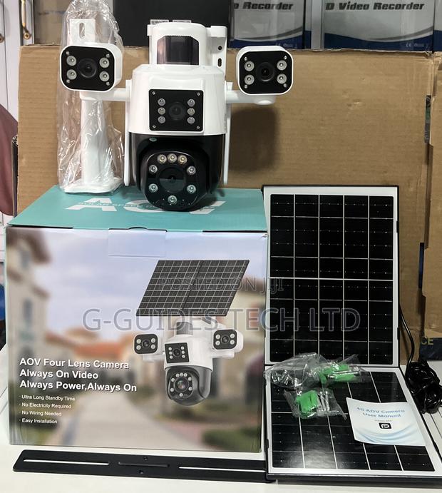 Aov 4g Solar PTZ Camera Four Lens 12mp, Aov 4g Solar 4-Lens Camera · Photo 1