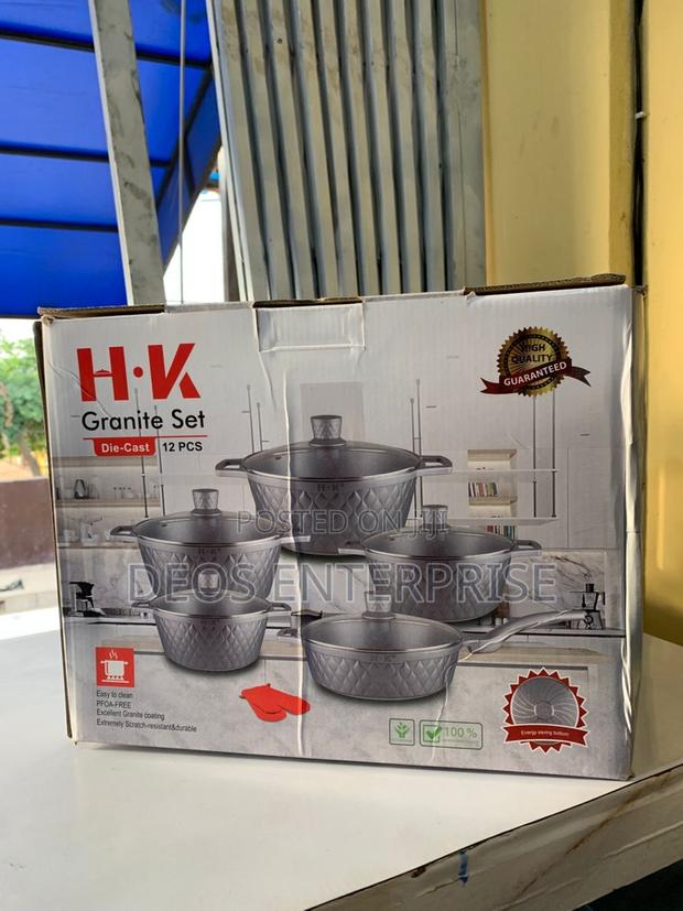 Premium Non-Stick H.K. Granite Pot Pan Set · Photo 1