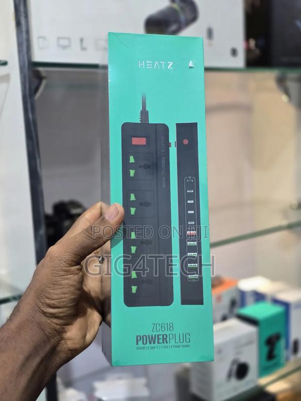 Heatz Zc618 Power Socket Plug Usb Type-C 3000w Extension · Photo 1