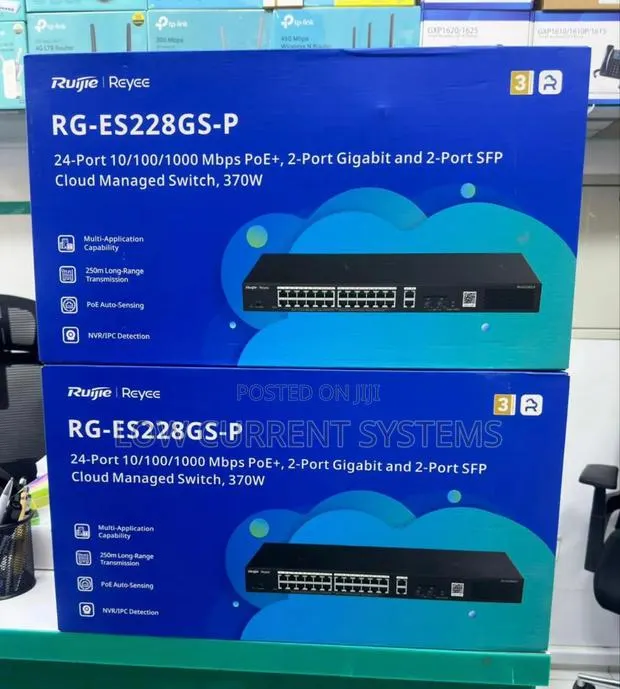 Ruijie Rg-Es228gs-P 24 Gigabit Poe+ Switch Ports 2 SFP 370w
56 GBPS · Photo 1