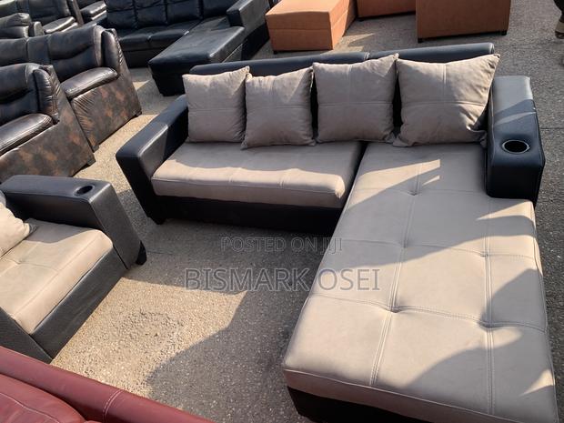 A Leather Material L Shape With Single · Photo 1