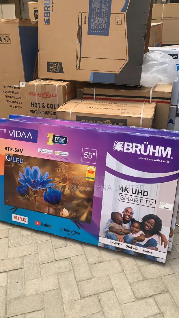 Qled Tv| Bruhm 55" Smart Android Tv| Voice-control| Bluetooth| Uhd 4k · Photo 2