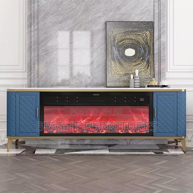 Electronic Flame Bluetooth Speaker Tv Stand · Photo 1