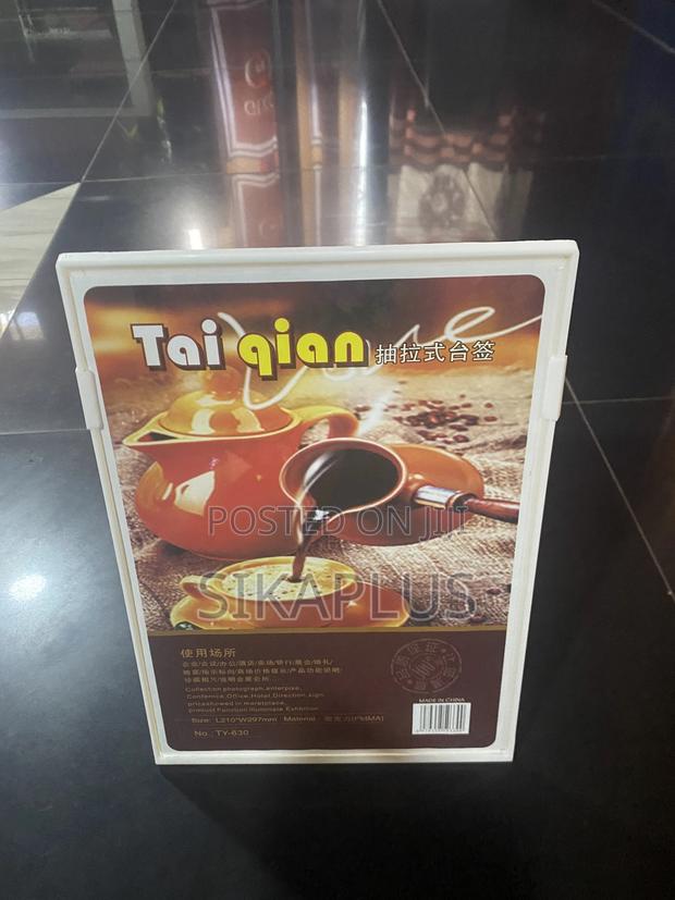 A4 Size L-Shaped Table Talker · Photo 1