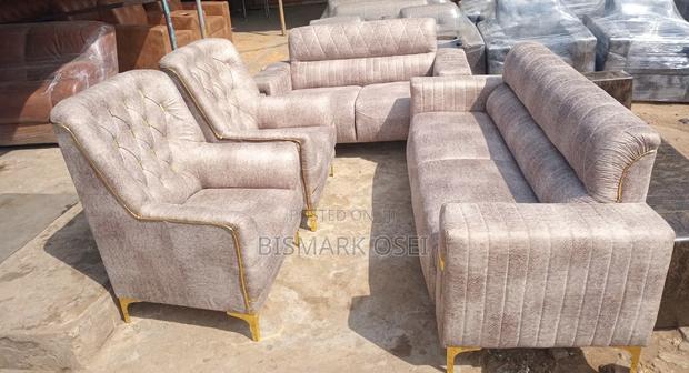 A Royal Comfort Sofa, With a Golden Legs and Design · Photo 1