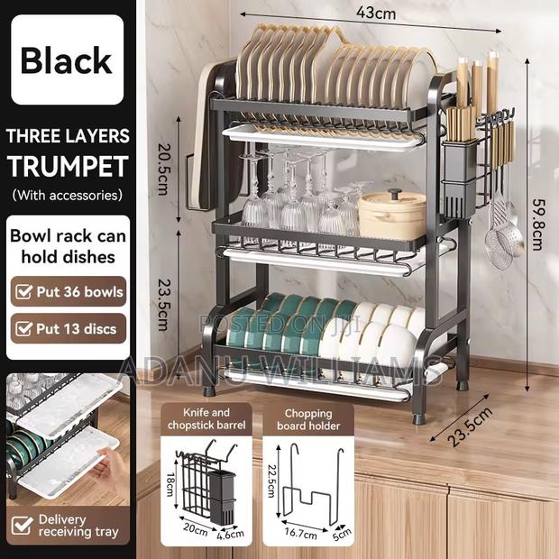 Multi -Tier Kitchen Bowl and Plates Drain Rack · Photo 3