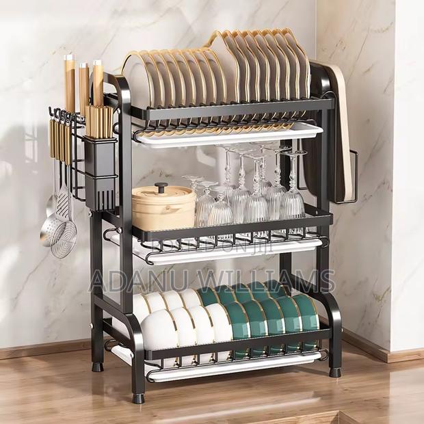 Multi -Tier Kitchen Bowl and Plates Drain Rack · Photo 1