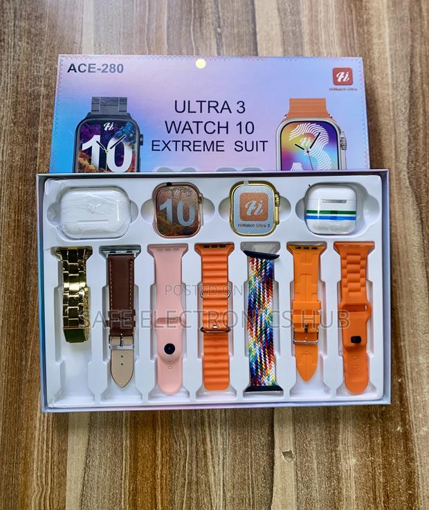 Ace-280 (2 Smart Watch+ 2 Airpods+ 4 Chargers+ 7 Straps) · Photo 3