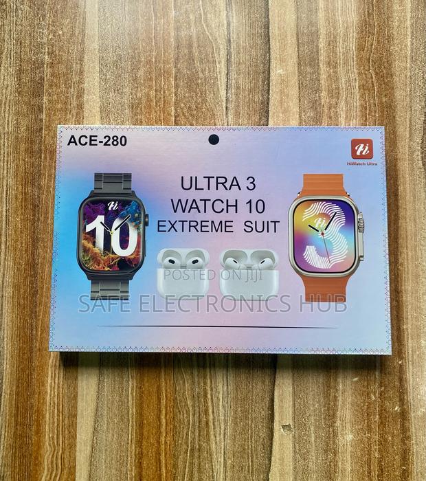 Ace-280 (2 Smart Watch+ 2 Airpods+ 4 Chargers+ 7 Straps) · Photo 2